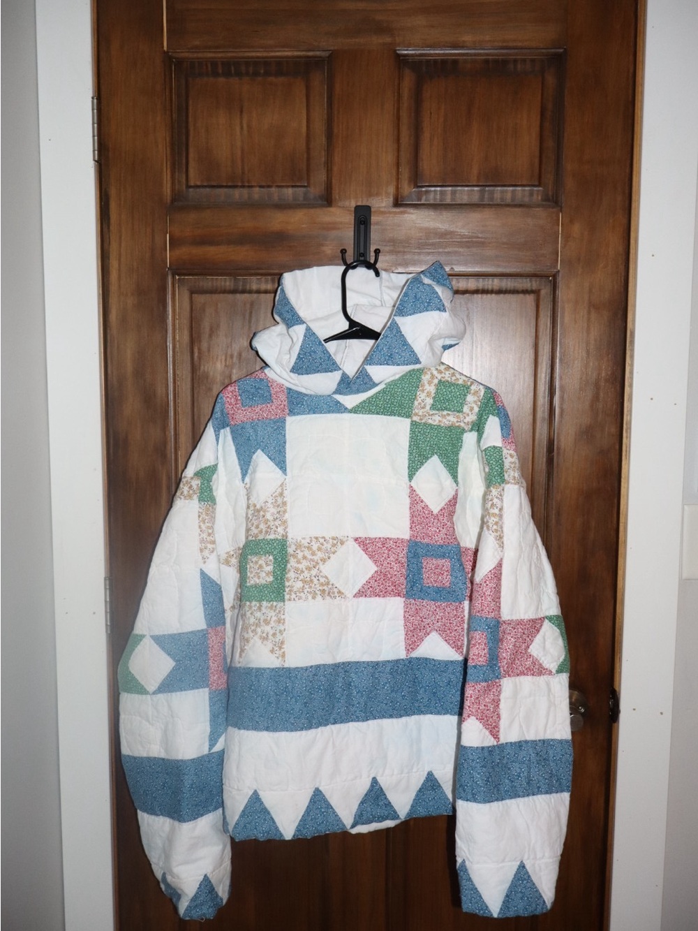 handmade quilted hoodie